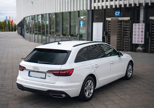 Audi A4 cena 93500 przebieg: 163777, rok produkcji 2020 z Płock małe 436